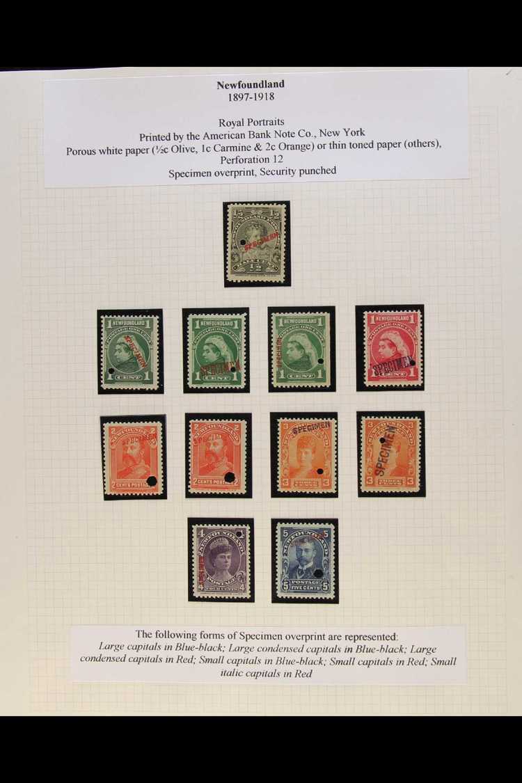 1897-1918  Royal Portrait Issue, American Bank Note Co "SPECIMEN" Overprints With Security Punch, Various Types With ½c, - Otros & Sin Clasificación