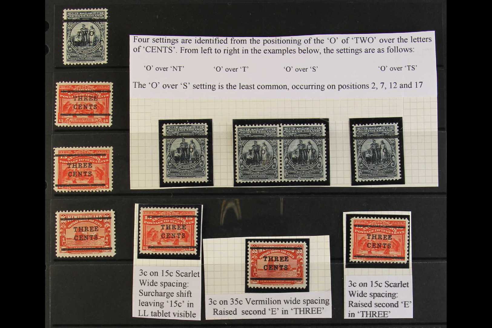 1920 SURCHARGES  A Fine Mint Study Collection, With 2c On 30c (4, Incl. The Four Setting Types Incl. Scarce "O" Over "S" - Otros & Sin Clasificación