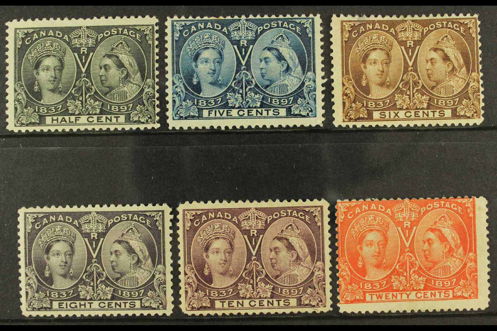 1897  ½c, 5c, 6c, 8c, 10c & 20c Jubilee Issue, Fresh Mint, Minor Faults (creases Or Small Thins), 20c Centered To Upper  - Otros & Sin Clasificación