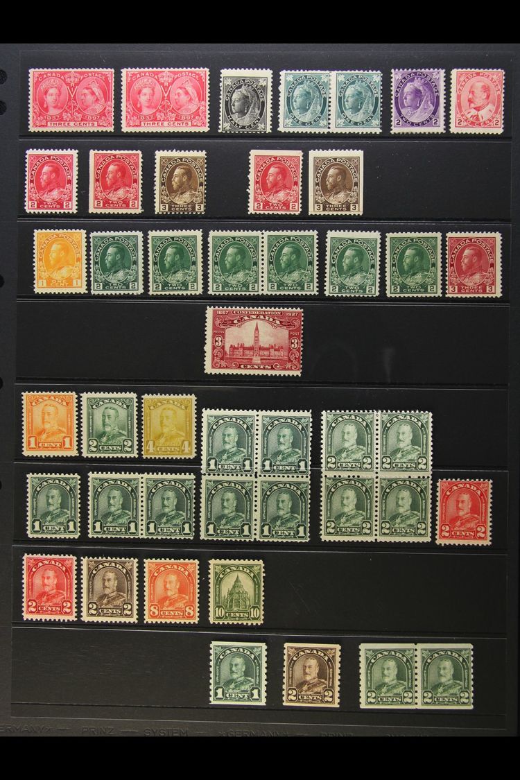 1897-1947 MINT SELECTION  A Most Useful Mint Collection Balance With Coils, Multiples & Shades, Much Is Never Hinged Min - Otros & Sin Clasificación