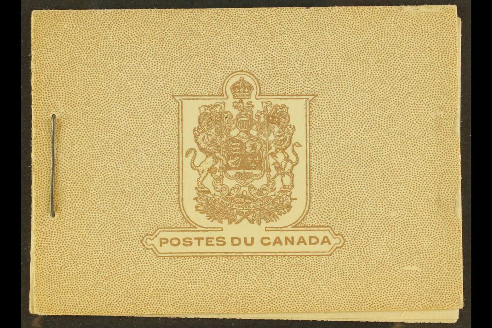 1935 BOOKLET.  25c Brown On White Booklet French Text, SG SB27a, Very Fine & Complete For More Images, Please Visit Http - Otros & Sin Clasificación