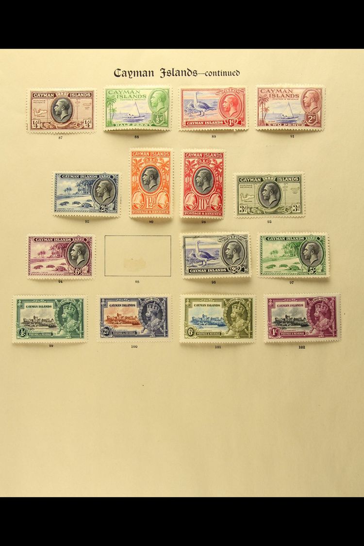 1900-1935 MINT COLLECTION ON "NEW IMPERIAL" LEAVES  All Different, Mostly Fine And Fresh. Note 1912-20 10s (SG 52b); 192 - Iles Caïmans