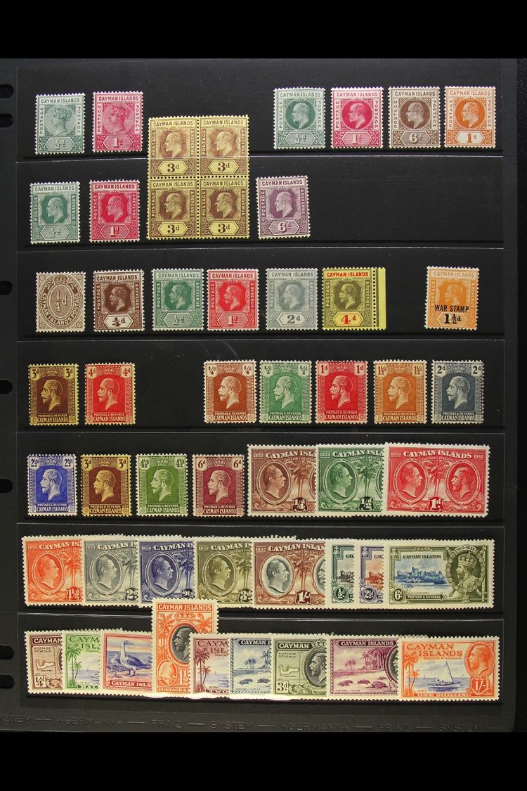 1900-1996 MINT / NHM COLLECTION  An ALL DIFFERENT Collection Presented Chronologically On A Trio Of Stock Pages. Include - Caimán (Islas)