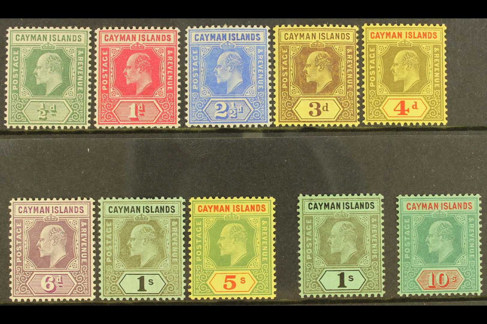 1907-09  KEVII Complete Set, SG 25/34, Fine Mint, Very Fresh. (10 Stamps) For More Images, Please Visit Http://www.sanda - Caimán (Islas)