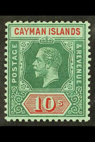 1912-20  10s Deep Green And Red/green, SG 52, Very Fine Mint. Fresh And Attractive! For More Images, Please Visit Http:/ - Iles Caïmans