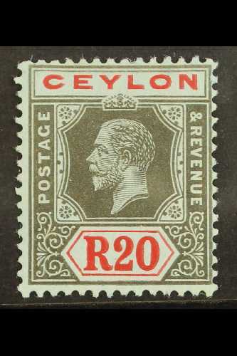 1912-25  20r Black & Red/blue, SG 319, Very Fine Mint For More Images, Please Visit Http://www.sandafayre.com/itemdetail - Ceilán (...-1947)