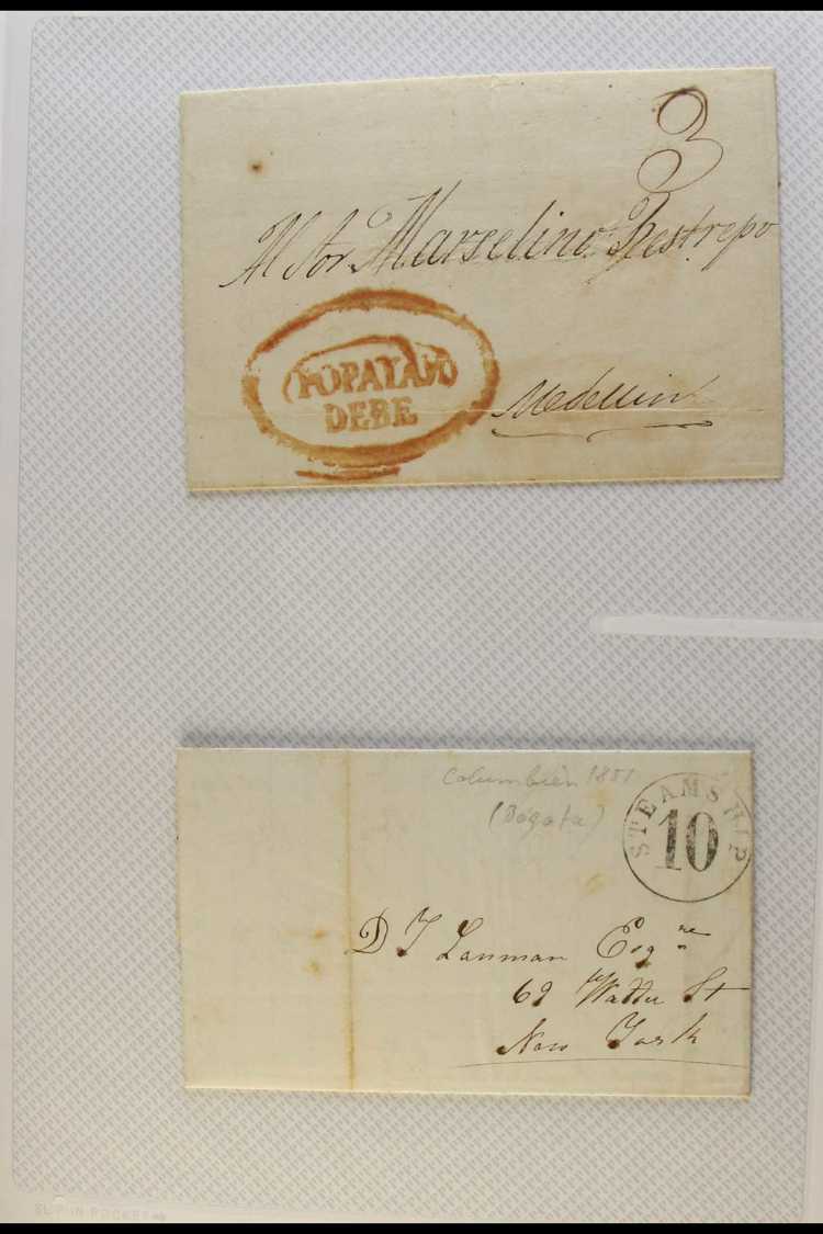 1837-1950's FASCINATING POSTAL HISTORY COLLECTION.  An Attractive & Particularly Interesting Collection Of Commercial Co - Colombia