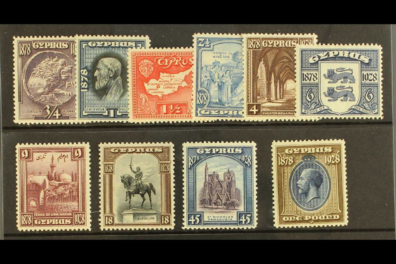 1928  Complete Anniversary Set SG 123/132, Fine Mint. (10 Stamps) For More Images, Please Visit Http://www.sandafayre.co - Autres & Non Classés