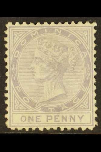 1874  1d Lilac, Wmk Crown CC, P.12½, SG 1, Fine Mint. For More Images, Please Visit Http://www.sandafayre.com/itemdetail - Dominica (...-1978)