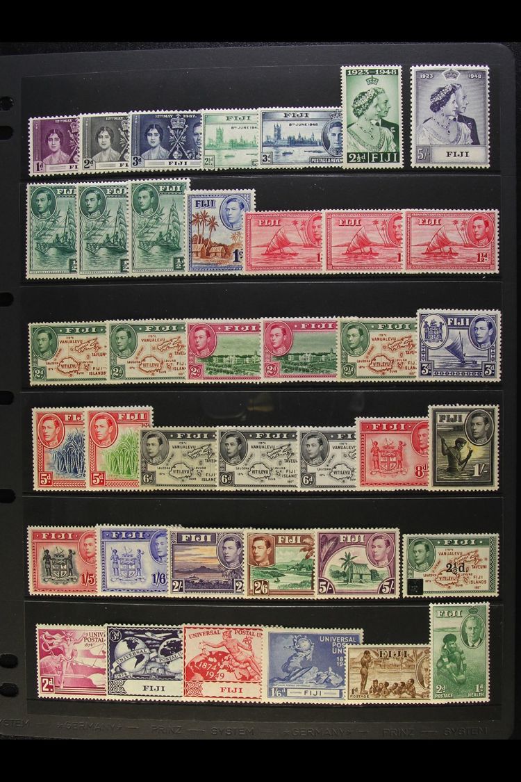 1937-52 KGVI MINT COLLECTION  A Highly Complete Collection Of This Reign With Many Perforation/shade Variants Of The 193 - Fidji (...-1970)