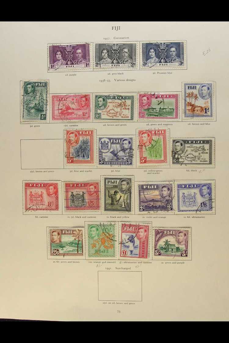 1937-55  All Different Fine Used Collection Of King George VI Issues, Includes 1938-55 Defins With Most Values To 10s An - Fidji (...-1970)