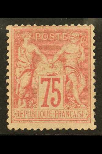 1885  75c Rose Type II Peace & Commerce, SG 238 (Yvert 81) Fine Mint Example Of This Rare Stamp. For More Images, Please - Otros & Sin Clasificación