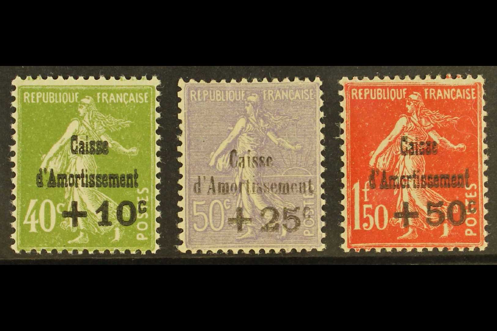 1931  Caisse D'Amortissement Set Complete, Yv 275/7, Very Fine NHM. (3 Stamps) For More Images, Please Visit Http://www. - Otros & Sin Clasificación