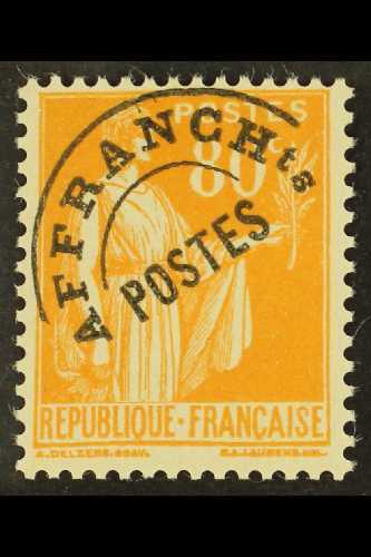 PRECANCELS (PREOBLITERES)  1922-47 80c Orange (Peace), Yvert 75, Never Hinged Mint For More Images, Please Visit Http:// - Otros & Sin Clasificación