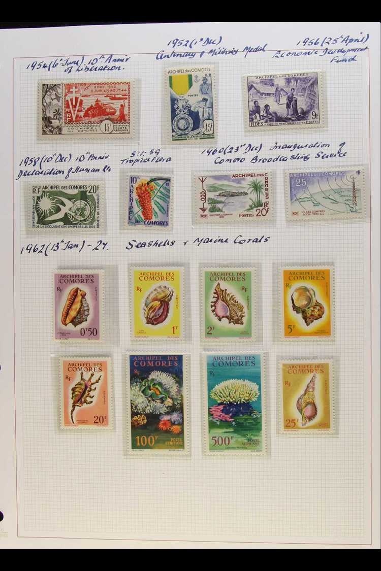 COMORO ISLANDS  1950-71 Very Fine Mint Collection, Almost Complete For The Period, And With All Of The Air Post Issues.  - Autres & Non Classés