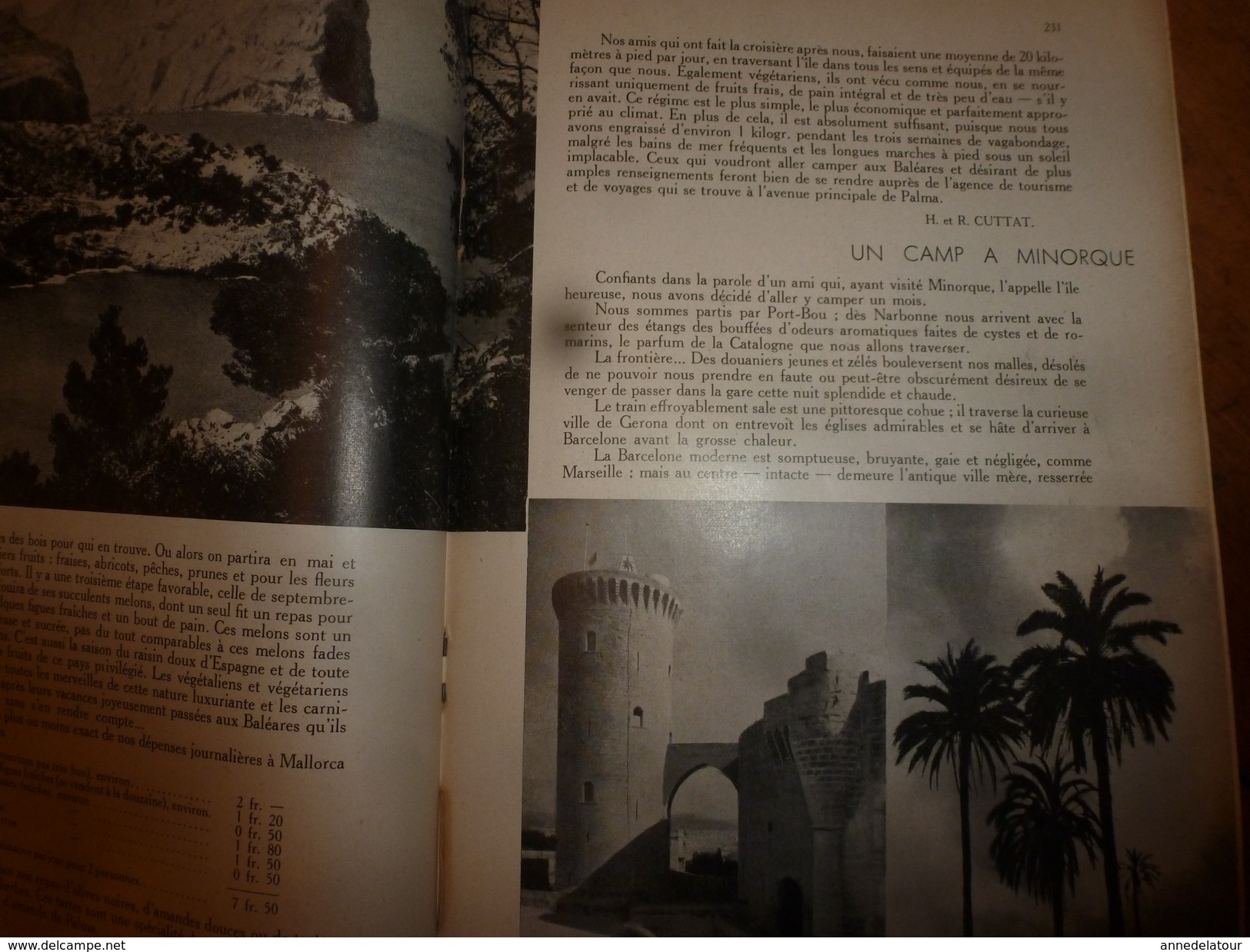 1939 CAMPING ->En Tunisie;Descente Bès;Baléares;Majorque;Kayak biplace et technique;Construire ma roulotte;Tentes;Pubs