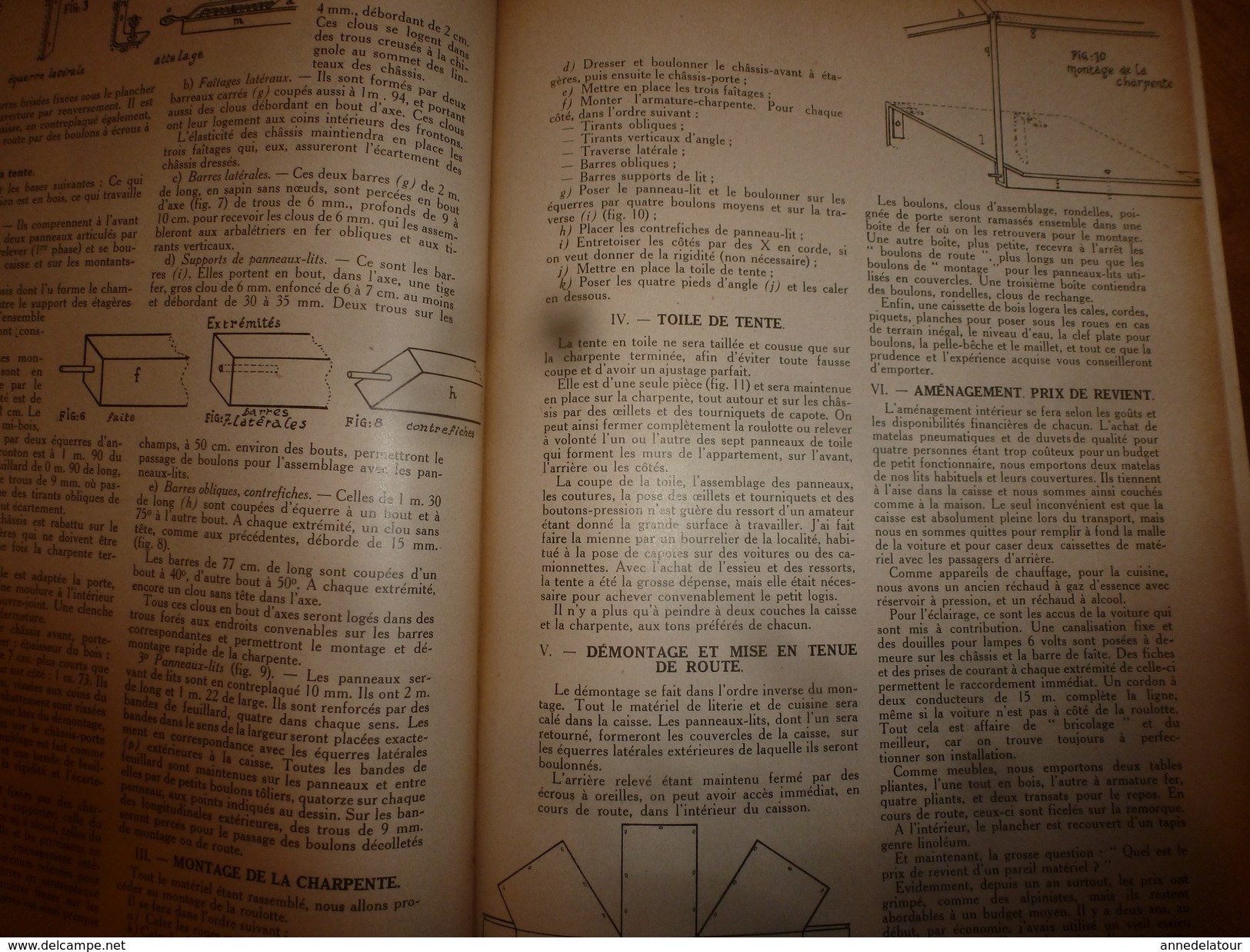 1939 CAMPING ->En Tunisie;Descente Bès;Baléares;Majorque;Kayak biplace et technique;Construire ma roulotte;Tentes;Pubs