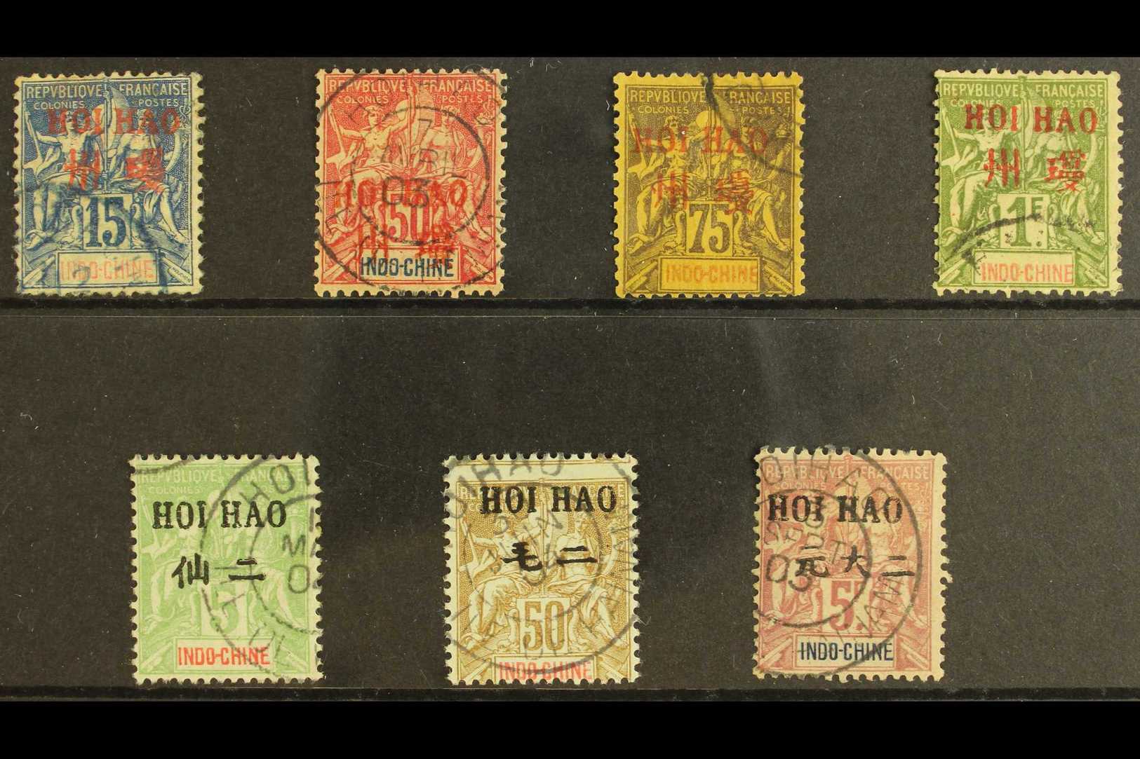 HOI-HAO  1901-1906 VALUABLE USED SELECTION On A Stock Card. Includes 1901 15c Blue (quadrille Paper) This With Tiny Corn - Otros & Sin Clasificación