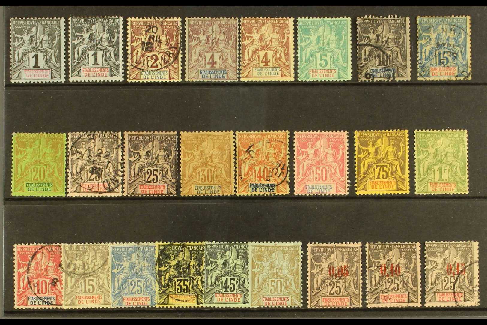 INDIAN SETTLEMENTS  1892-1907. Useful Mint And Used Collection Of "Tablet" Types. With 1892 Complete Set Mainly Mint (2c - Otros & Sin Clasificación