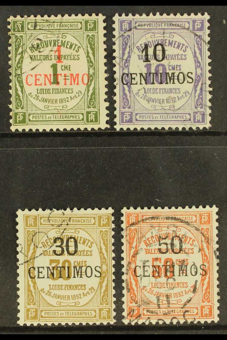 MOROCCO  POSTAGE DUE 1909-10 Set, Yv 6/9, Very Fine Cds Used (4 Stamps) For More Images, Please Visit Http://www.sandafa - Otros & Sin Clasificación