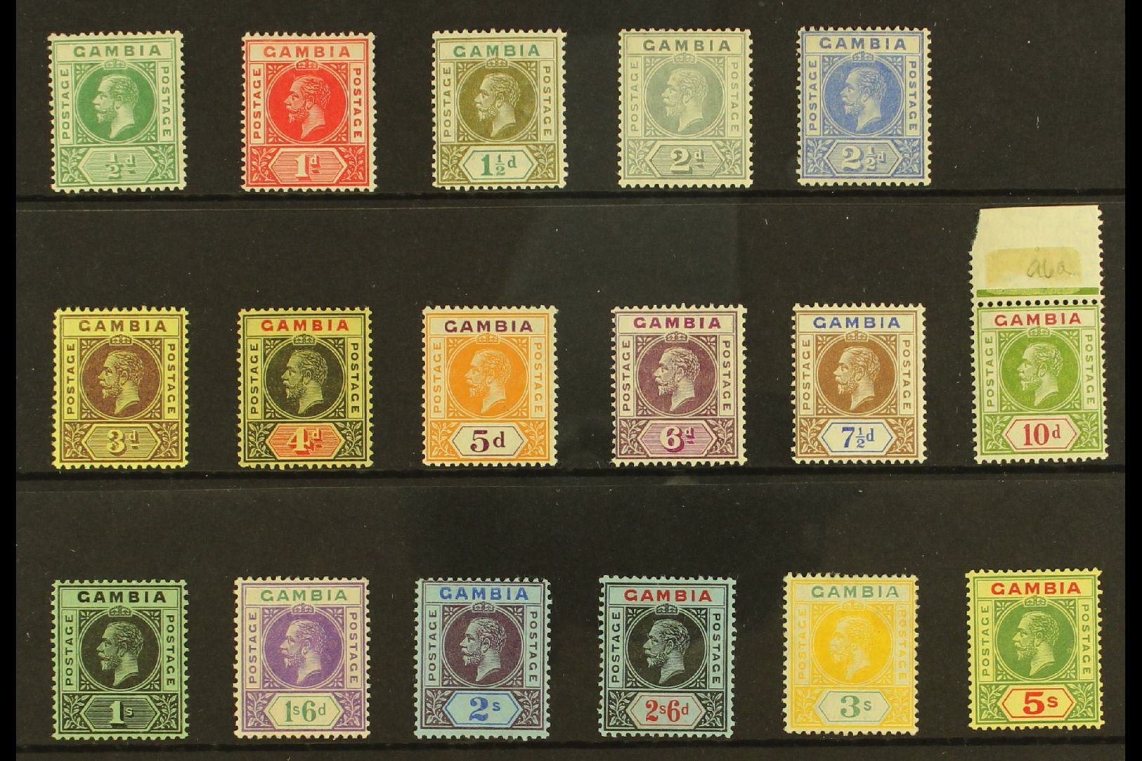 1912-22  KGV Definitive Set, SG 86/102, Fine Mint (17 Stamps) For More Images, Please Visit Http://www.sandafayre.com/it - Gambia (...-1964)