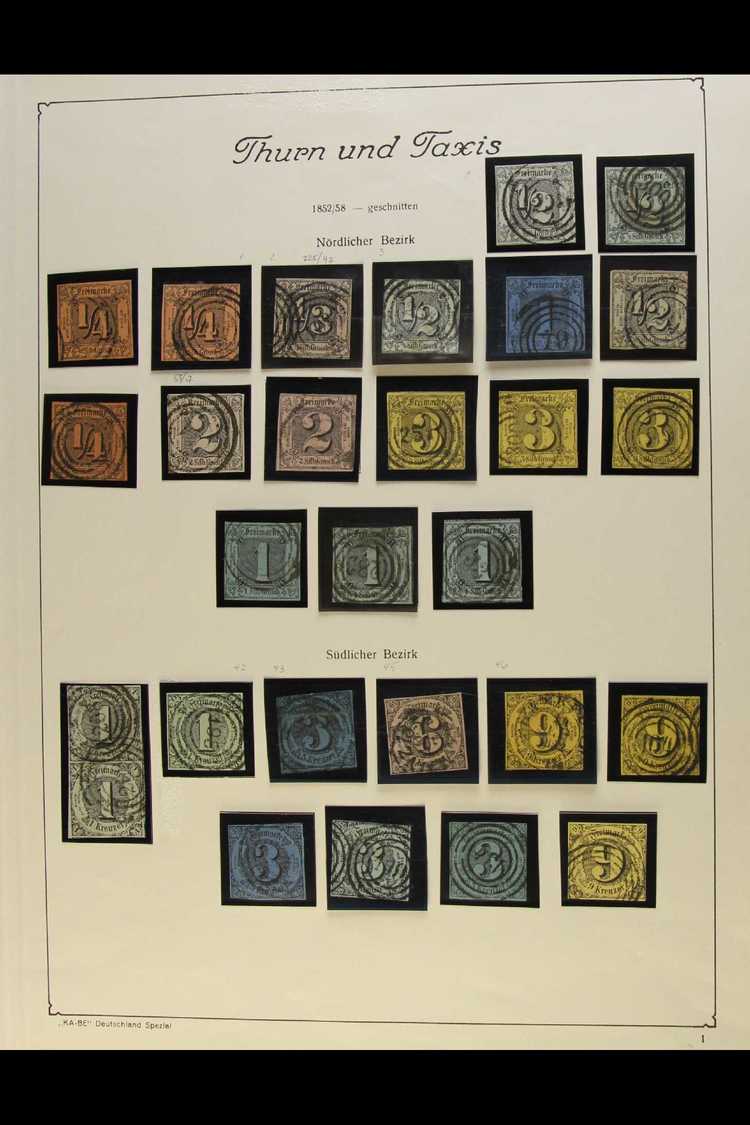 THURN & TAXIS  1852-1866 ATTRACTIVE USED COLLECTION With Many Four Margined Stamps, Shades, Pairs & Postmark Interest Pr - Otros & Sin Clasificación