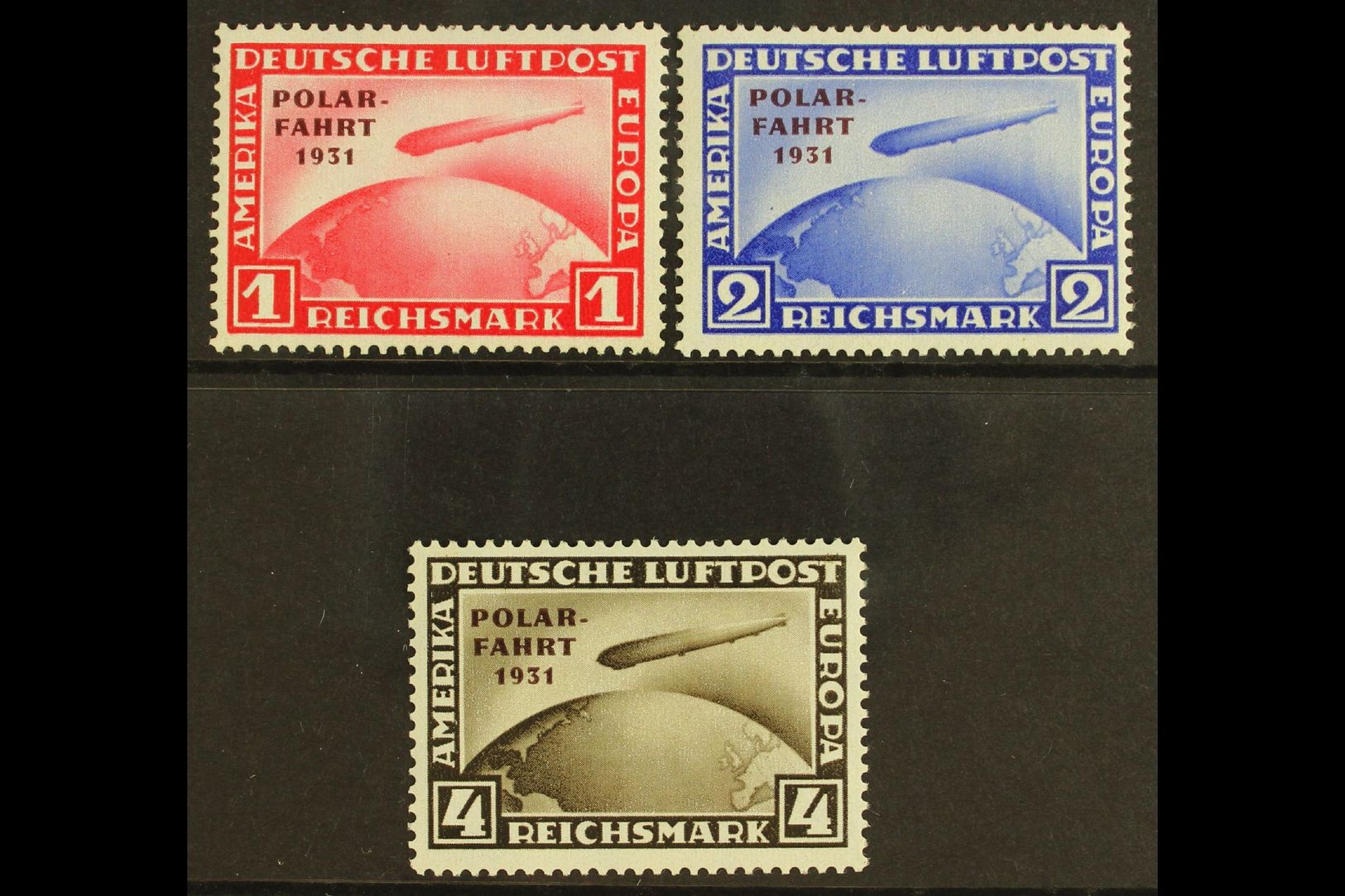 1931 ZEPPELIN  POLAR FLIGHT Set, SG 469/71, Mi 456/8, NEVER HINGED MINT In Lovely Fresh Condition, The 4M With A Tiny Ma - Otros & Sin Clasificación