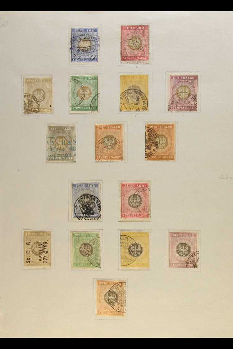 REVENUE STAMPS  Wide Range Of Issues Of Differing Types For Alsace Lorraine, Bavaria,  Saxa Coburg Gotha, With 1862 Roul - Autres & Non Classés