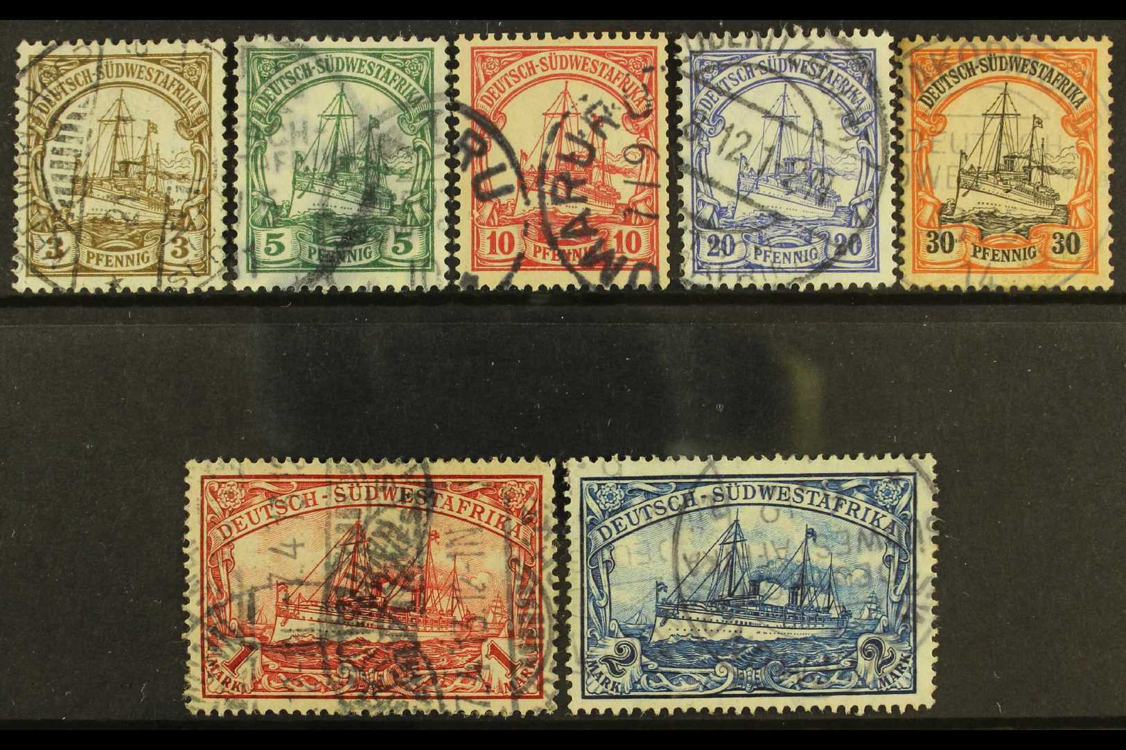 SOUTH WEST AFRICA  1906-19 Complete Set To 2m (Michel 24/30, SG 24/30), Fine Used. (7 Stamps) For More Images, Please Vi - Otros & Sin Clasificación