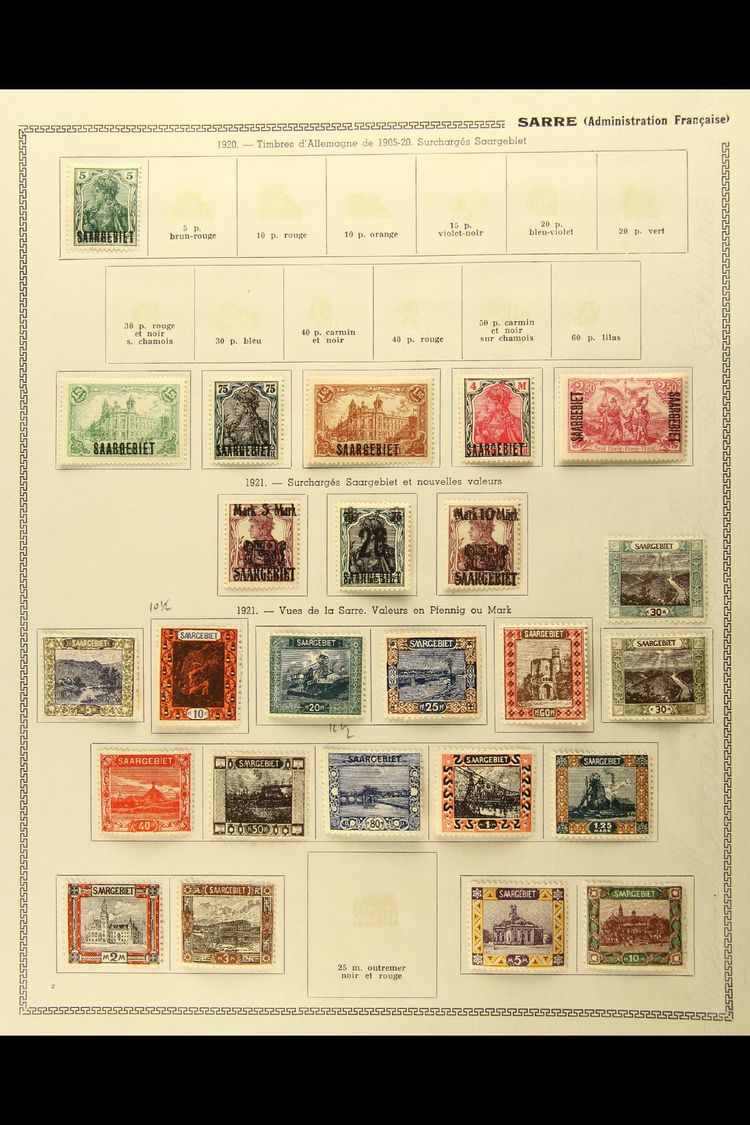 1920-34 MINT COLLECTION  On Printed Pages. Includes 1920 (Jan-March) Range To 30pf, 1920 (March) 7½pf, 1920 (Apr) Range  - Otros & Sin Clasificación