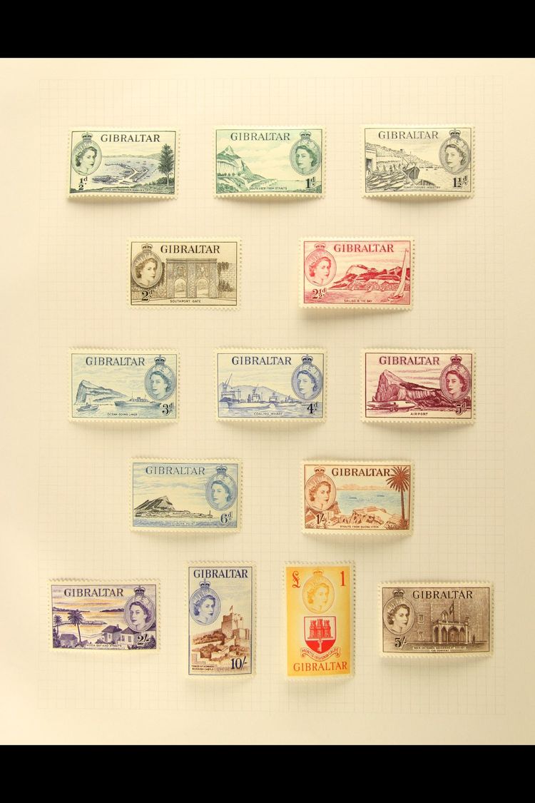 1886-1962 MINT AND USED COLLECTION  On Album Pages, Includes 1912-24 Good Mint Range To 1s All Four Backs, 1921-27 Range - Gibraltar