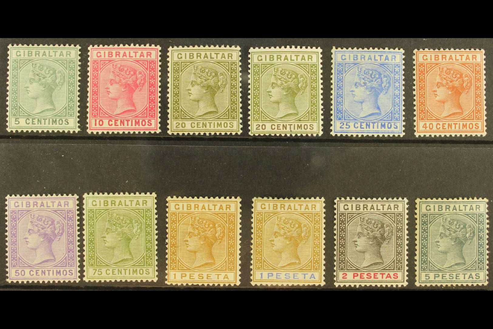 1889-96  Complete Set, SG 22/33, Fine Mint, Fresh Colours. (12 Stamps) For More Images, Please Visit Http://www.sandafay - Gibraltar