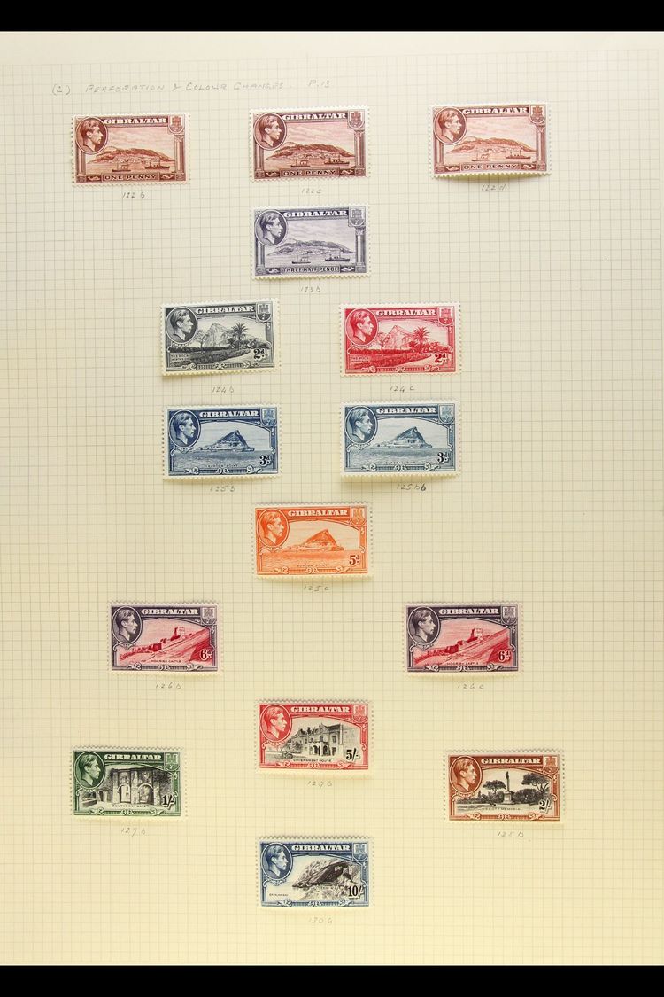 1938-1950 VIRTUALLY COMPLETE SUPERB MINT COLLECTION  On Stock Pages, Most Commems As Blocks Of 4 Otherwise All Different - Gibraltar