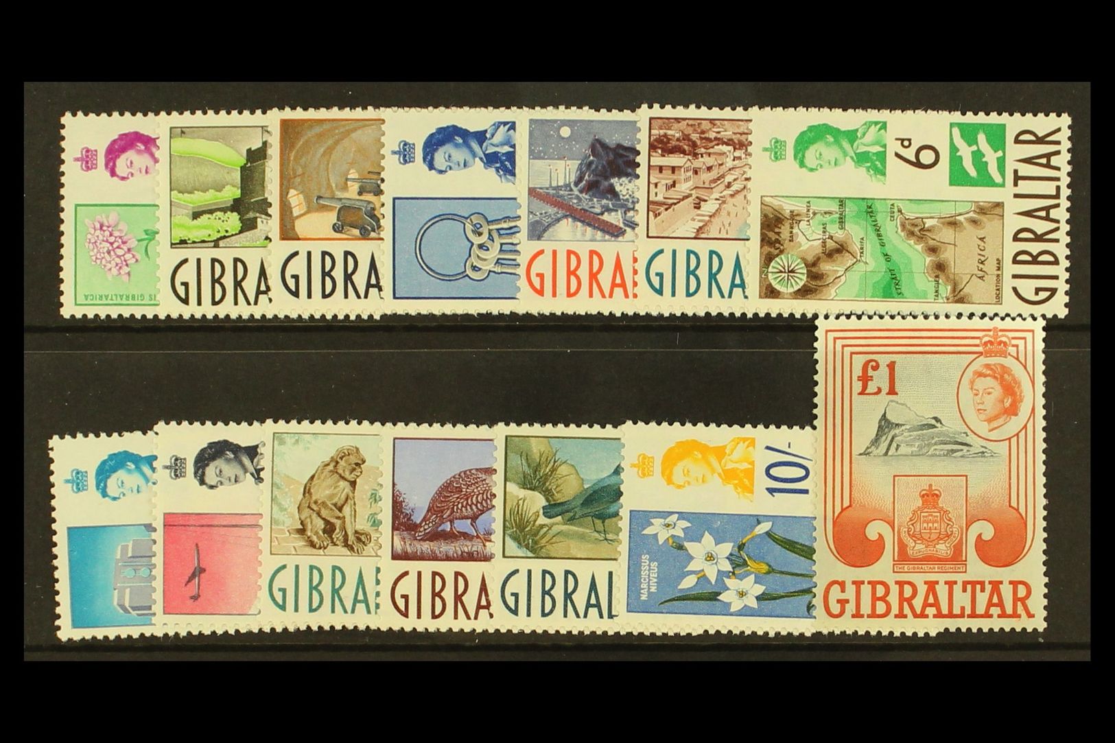 1960-62  Definitive Set, SG 160/173, Never Hinged Mint. (14) For More Images, Please Visit Http://www.sandafayre.com/ite - Gibraltar