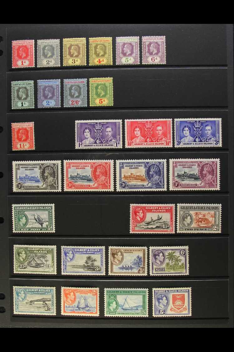 1912-39 FINE MINT COLLECTION  An All Different Assembly Which Includes 1912-22 Range To 2s, 2s6d, And 5s, 1922-27 1½d Sc - Îles Gilbert Et Ellice (...-1979)