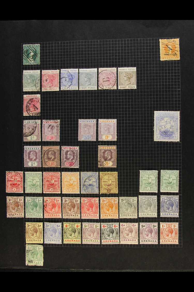 1863-1953 MINT & USED COLLECTION  We See 1863-714 1d Green Used, Later QV Values To 8d Mint Or Used, KGV Defins To 2s6d  - Granada (...-1974)
