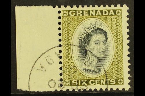 1964  6c Black And Olive Green, QEII, SG 218, Very Fine Marginal Used. For More Images, Please Visit Http://www.sandafay - Granada (...-1974)