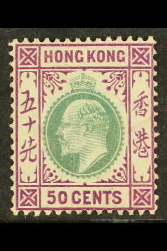 1904-06  50c Green And Magenta On Chalk Surfaced Paper, SG 85a, Fine Mint. For More Images, Please Visit Http://www.sand - Otros & Sin Clasificación