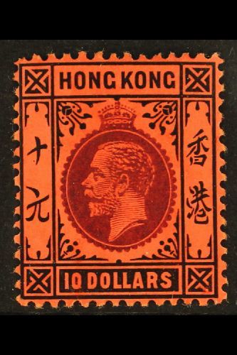1912  $10 Purple And Black On Red Geo V, SG 116, Very Fine Mint With True Colours And Barely Hinged. For More Images, Pl - Otros & Sin Clasificación