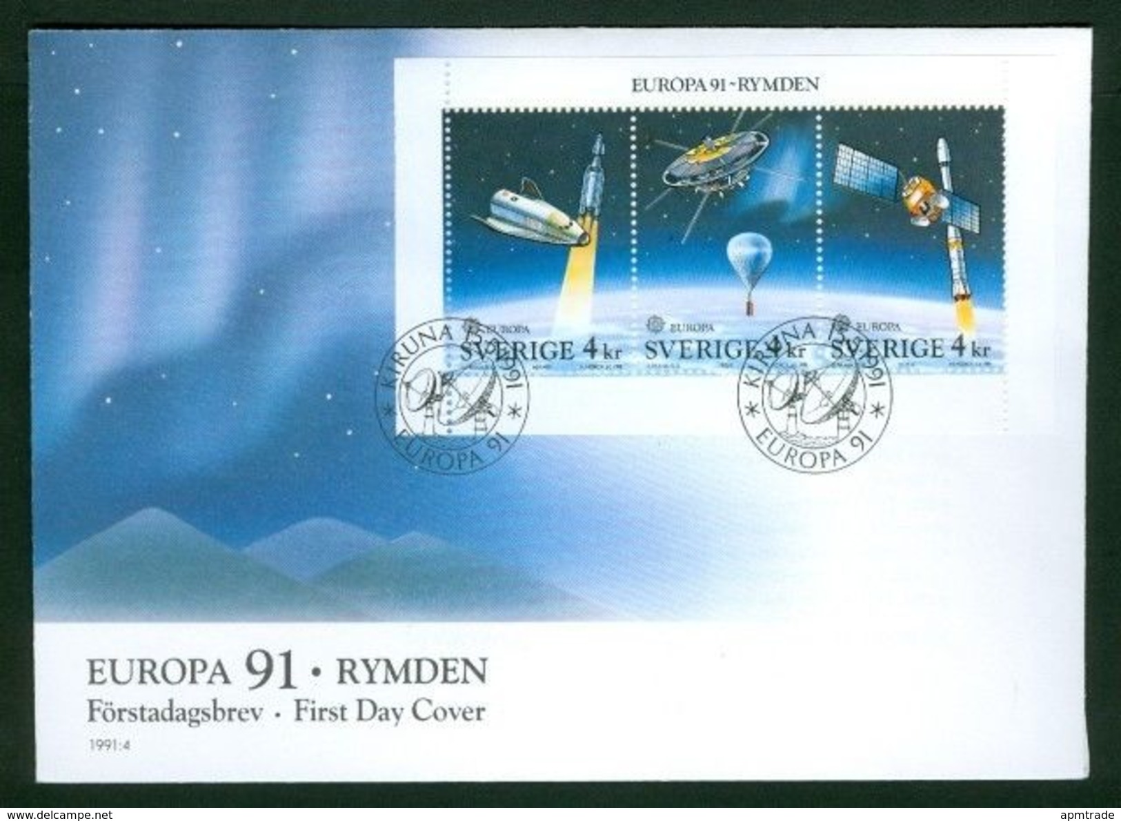 Sweden. FDC 1991 Cachet. Europa 91.  Europe In Space. Engraver M. Morck - FDC