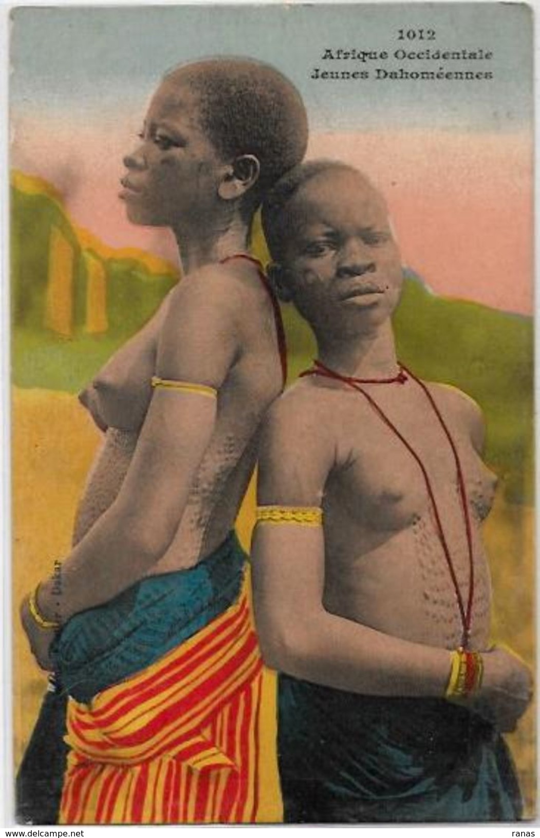 CPA Tatouage Afrique Noire Ethnic Scarification Non Circulé Dahomey Nu Féminin Femme Nue - Senegal