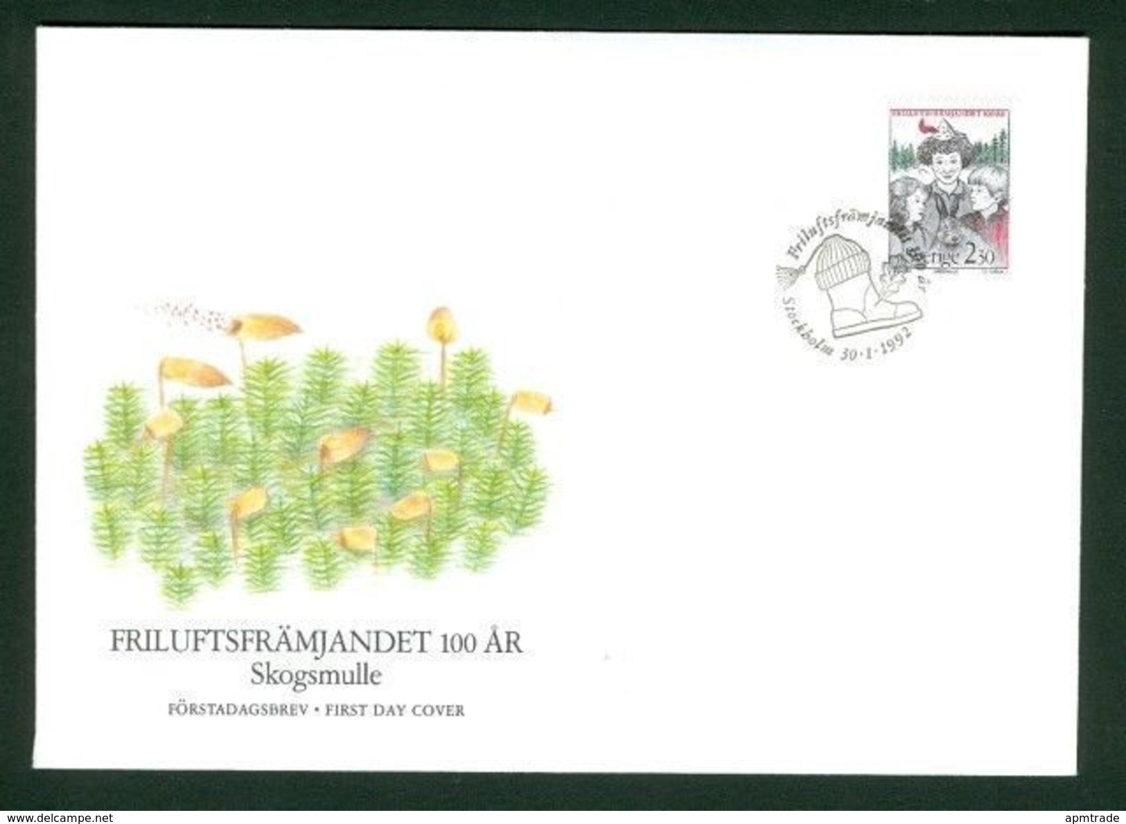 Sweden.  Fdc 1992 Cachet. Outdoor Life Association.  Engraver Cz Slania - FDC