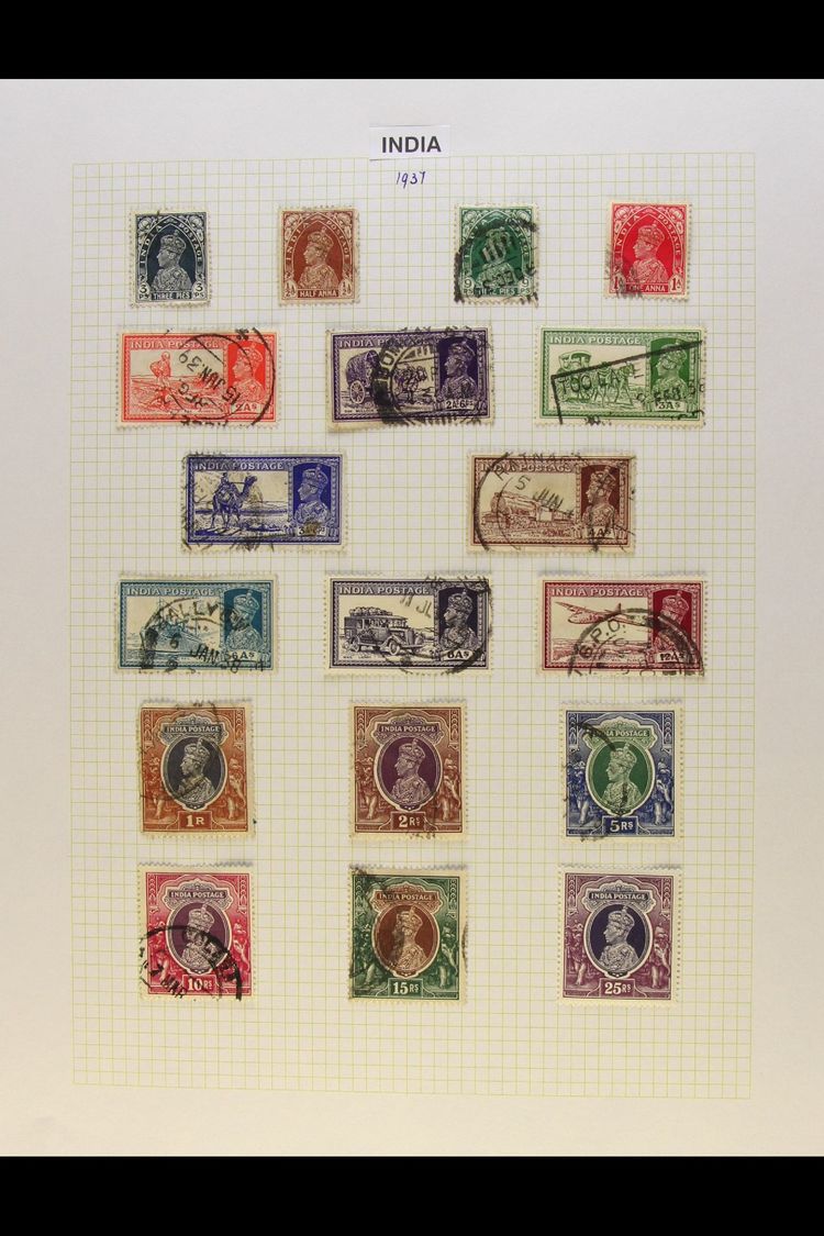 KGVI PERIOD COMPLETE  1937-1951 Mint Or Used COMPLETE BASIC RUN, SG 247 To SG 336. The 1937 25R KGVI Fine Mint, 1948 10R - Otros & Sin Clasificación