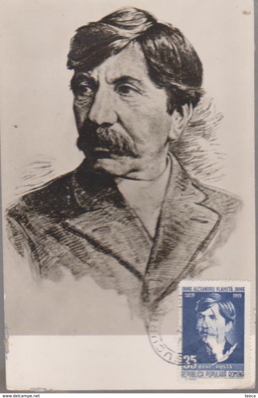 WRITER MAXI CARD  ROMANIA WRITER ALEXANDRU VLAHUTA 1858-1919 - Maximumkarten (MC)