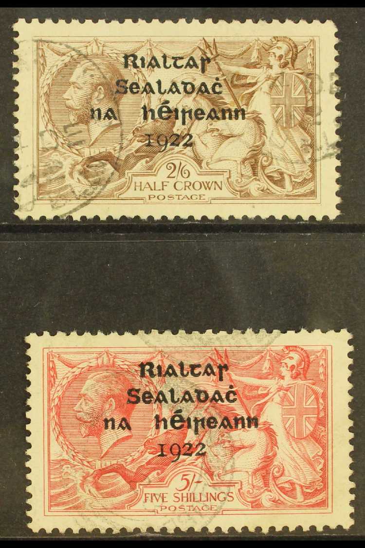1922 THOM  2s6d And 5s Seahorses, SG 44/45, Fine Cds Used. (2) For More Images, Please Visit Http://www.sandafayre.com/i - Otros & Sin Clasificación