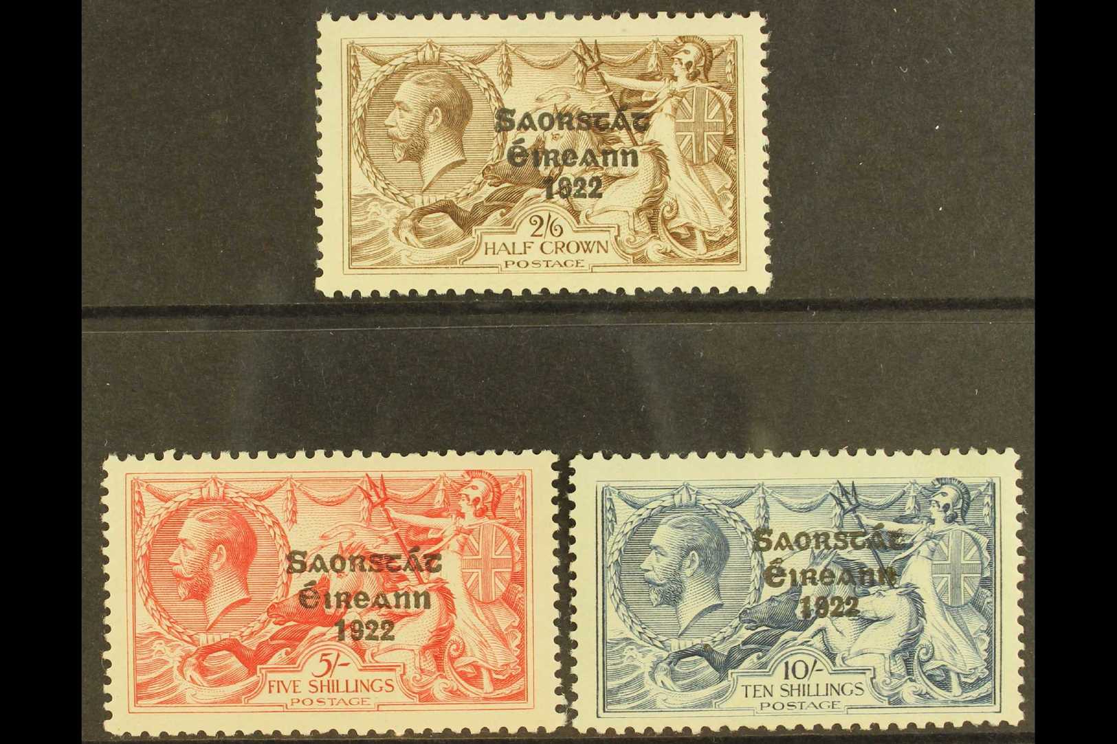 1925-28  Seahorses With Narrow Date Set, SG 83/85, Fine Mint, The 10s With Tiny Hinge Thin. (3) For More Images, Please  - Otros & Sin Clasificación