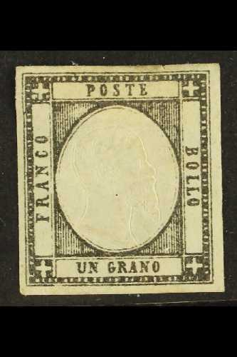 NEAPOLITAN PROVINCES  1861 1g Black, SG 8, Mint, Creases, Four Even Margins, Cat.£650 For More Images, Please Visit Http - Sin Clasificación