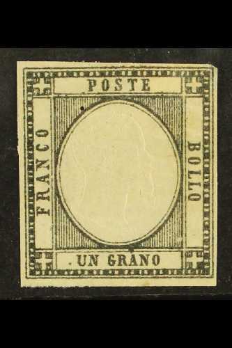 NEAPOLITAN PROVINCES  1861 1g Grey-black, SG 9, Mint, Small Hinge Thin, Four Margins, Cat.£475. For More Images, Please  - Sin Clasificación