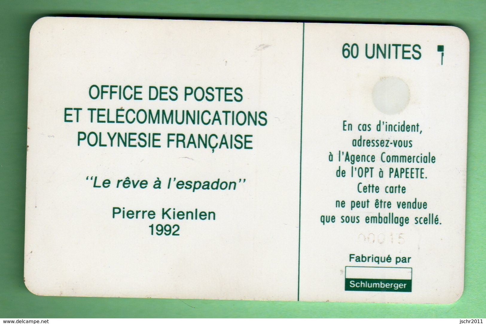 PF13A Reve A L'espadon *** SC5 *** 00 A L'envers *** (A8-P16) - Polynésie Française