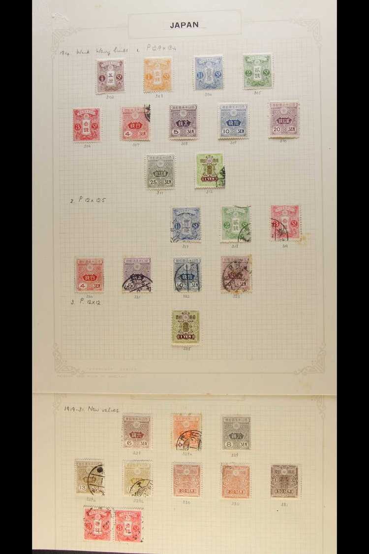 1914 - 1931 MINT AND USED "TAISHO" ISSUES  Selection Of Different Perf Types On Pages Incl Perf 13 X 13½ Mint Vals To 25 - Autres & Non Classés